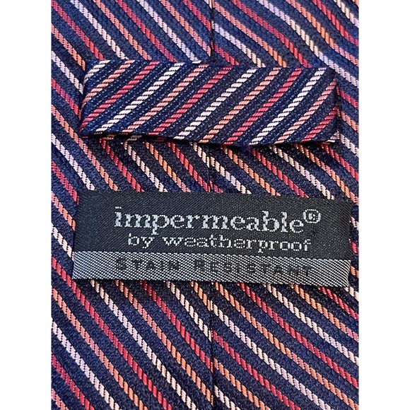 Impermeable By Weatherproof Stain Resistant Hand Made 100% Silk Men’s Neck Tie - Picture 8 of 9